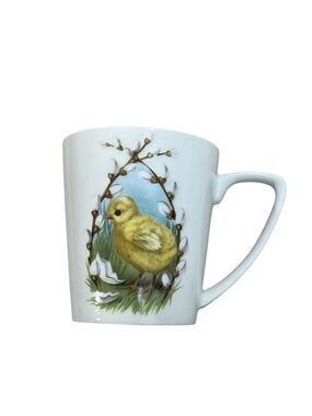 Grace Fine Porcelain Easter Chick Mug 14 Oz Spring Cottagecore